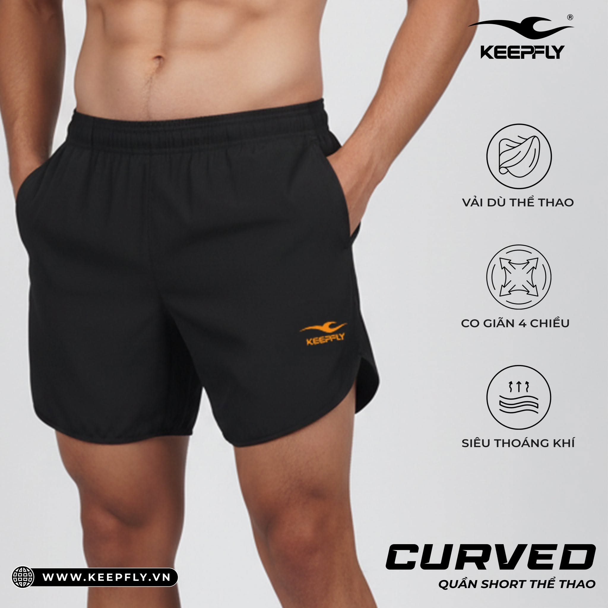 Quần Short thể thao Curved