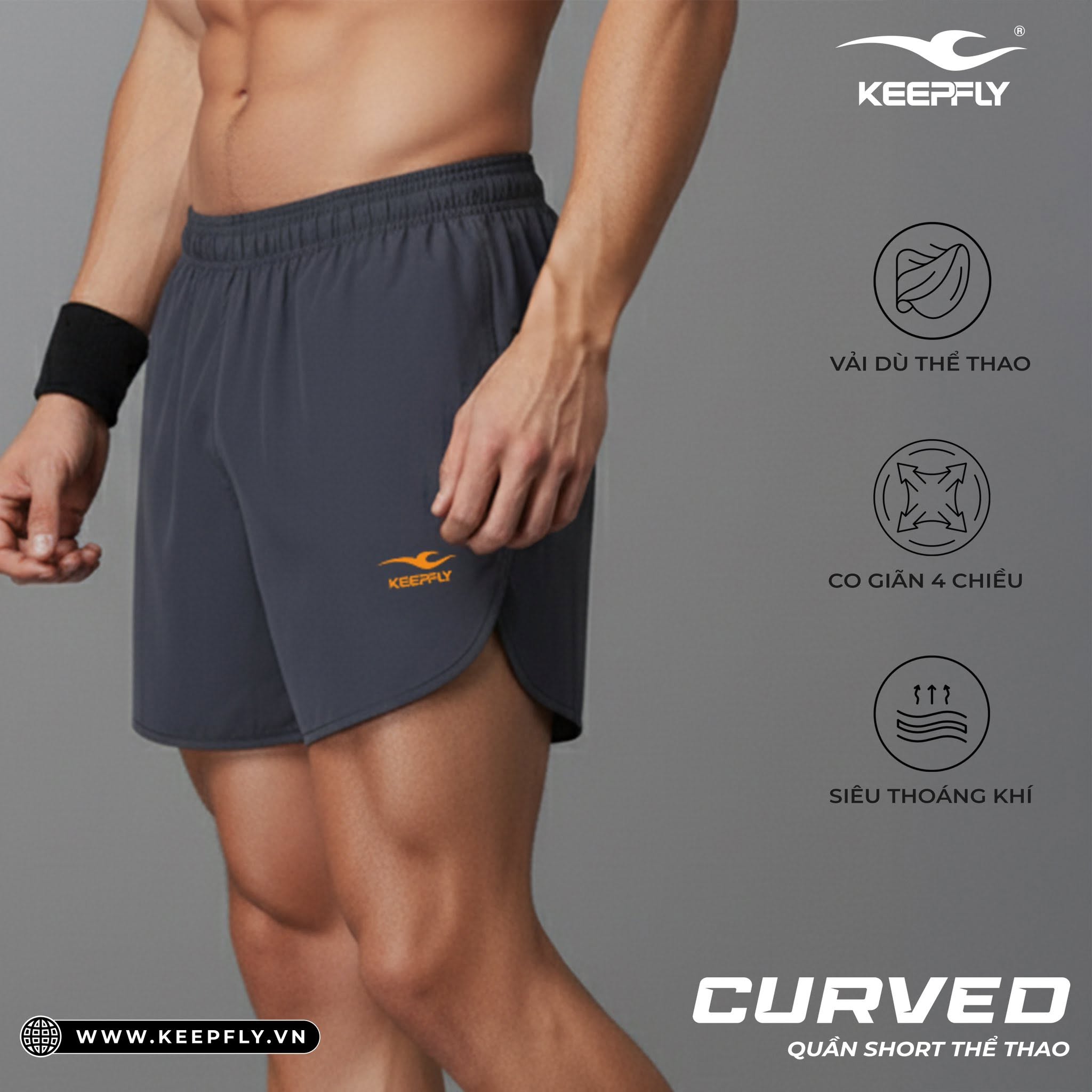 Quần Short thể thao Curved